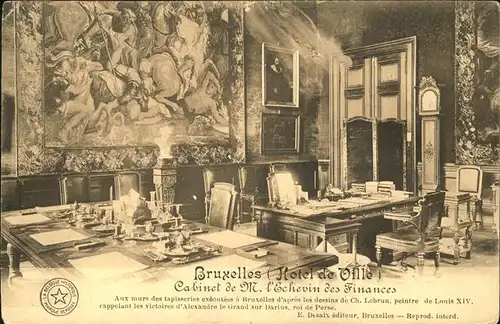 Bruessel Bruxelles Hotel de Ville (Cabinet de M.l`Eschevin des Finances Kat. 