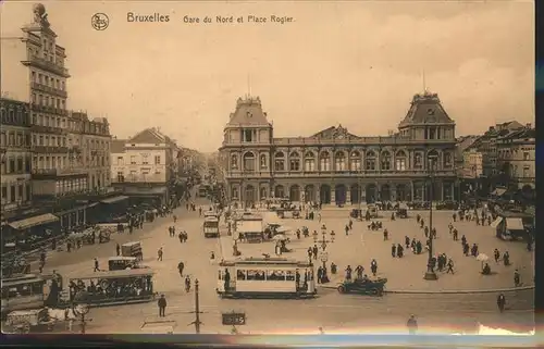 Bruessel Bruxelles Gare du Nord et Place Rogier Kat. 