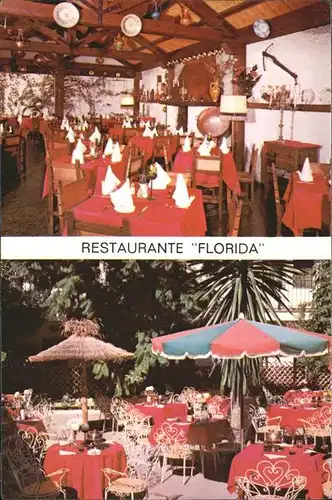 Torremolinos Restaurante "Florida" Gartenterrasse Kat. Costa del Sol Spanien