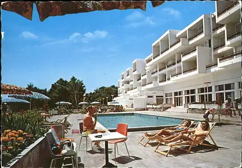 kk56938 Rab Kroatien Hotel Carolina Terrasse Swimming Pool Kategorie.  Alte Ansichtskarten