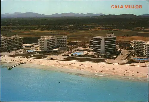 Cala Millor Mallorca Hotels Strand Fliegeraufnahme Kat. Islas Baleares Spanien