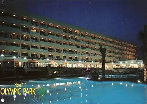 Lloret de Mar Hotel Olympic Park Swiming Pool bei Nacht Kat. Costa Brava Spanien
