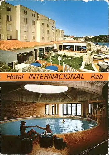 kk56967 Rab Kroatien Hotel Internacional Hallenbad Kategorie.  Alte Ansichtskarten