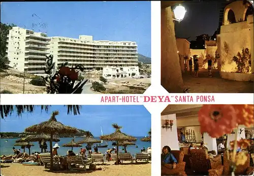 Santa Ponsa Mallorca Islas Baleares Apart Hotel "Deya" Restaurant Strand Kat. Calvia