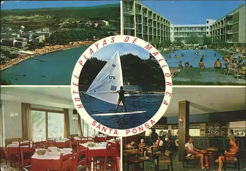 Santa Ponsa Mallorca Islas Baleares Hotel Playas Fliegeraufnahme Swimming Pool Restaurant Bar Kat. Calvia