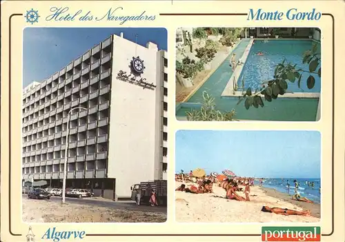 Monte Gordo Hotel dos Navegadores Swimming Pool Strand Kat. Vila Real de Santo Antonio Algarve