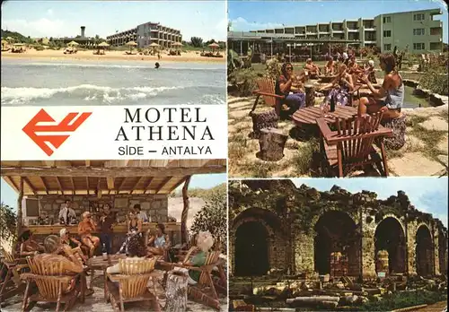 Side Antalya Motel Athena Strand Bar Ruine historische Staette Kat. Tuerkei
