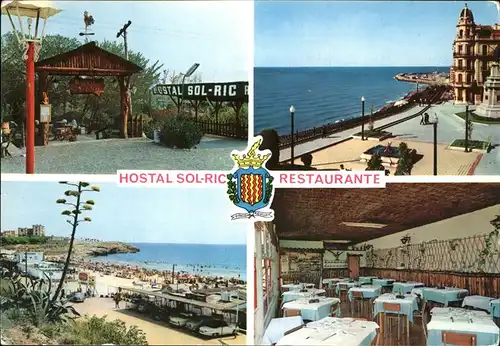 Tarragona Hostal Sol Ric Restaurante Playa Paseo Uferpromenade Kat. Costa Dorada Spanien