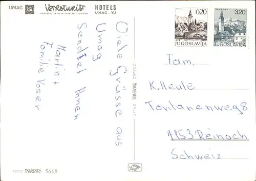 Umag Umago Istrien Istroturist Hotel Strand Fliegeraufnahme Kat. Kroatien