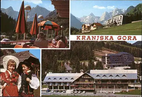 Kranjska Gora Hotel Lek Hotel Alpina Terrasse Alpenpanorama Kinder Trachten Kat. Slowenien