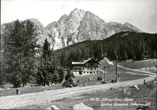 Falzeben Albergo Rosa Alpina Gasthof Alpenrose Alpenpanorama Kat. Hafling Bozen Suedtirol