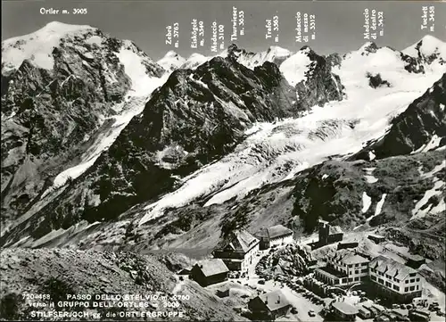 Stilfserjoch Passo dello Stelvio Gruppo dell  Ortles Ortlergruppe Gletscher Kat. Italien