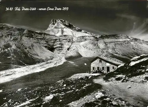 Wolkenstein Groeden Rifugio Puez Cima Puez Dolomiti Berghuette Dolomiten Kat. Groeden Tirol