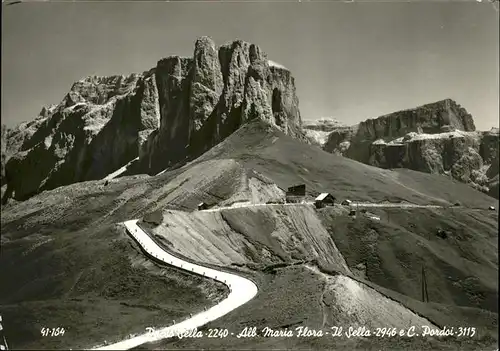 Canazei Suedtirol Passo Sella Albergo Maria Flora Pordoi Dolomiti Berghotel Sellajoch Dolomiten Kat. 