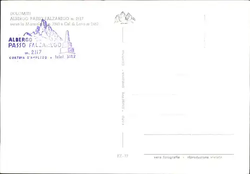 Dolomiti Alebrgo Passo Falzarego Kat. Italien
