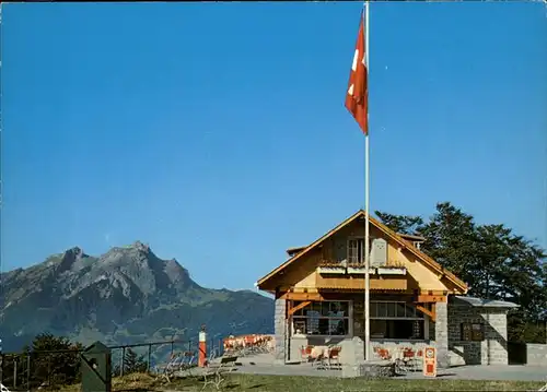 Hammetschwand Buergenstock Berghaus Fahne Kat. Buergenstock