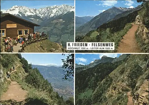 Suedtirol Hans Frieden Felsenweg Hochmut Leiter Alm Kat. Italien