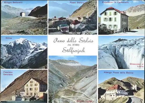 Stilfserjoch Albergo Passo dello Stelvio Rifugio Sertorelli Kat. Italien