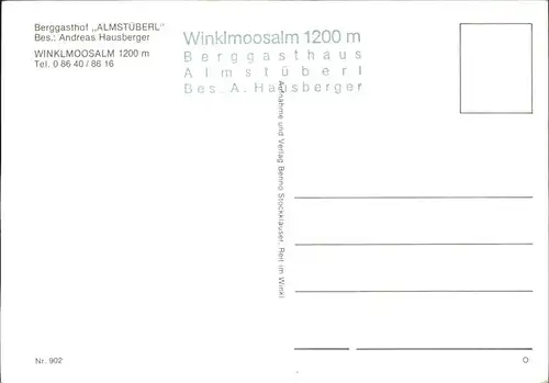 Winklmoos Winkelmoos Winklmoosalm Berggasthof Almstueberl / Reit im Winkl /Traunstein LKR