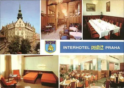 Praha Prahy Prague Interhotel Pariz Wappen Kat. Praha