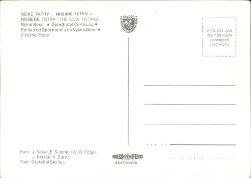 Tatransky Narodny Park Nizke Tatry Sporthotel Certovica Kat. Slowakische Republik