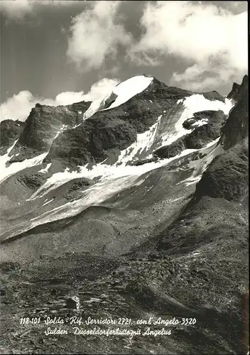 Sulden Ortler Rifugio Serristori con l'Angelo Duesseldorferhuette mit Angelus / Stilfs /Trentino-Suedtirol