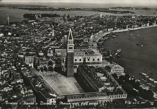 Venezia Venedig Piazza e Bacino San Marco vista aerea St. Markus Platz Kat. 