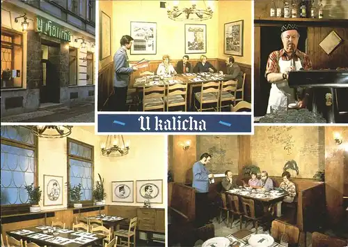 Praha Prahy Prague Restaurace "U Kalicha" Kat. Praha