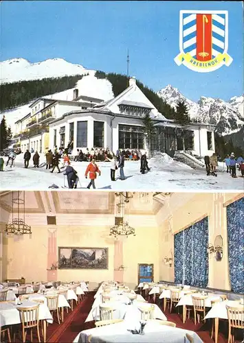 Vysoke Tatry Zotavovna ROH Hrebienok Bergstation Restaurant Wintersportplatz Hohe Tatra Kat. Slowakische Republik