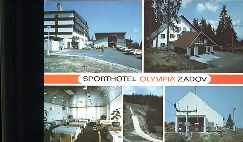 Stachy Susice Okres Pachatice Sporthotel Olympia Zadov Restaurant Skischanze Sessellift Kat. Tschechische Republik