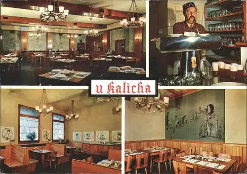Praha Prahy Prague Restaurace "u Kalicha" Restaurant Kat. Praha