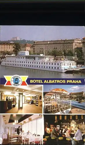 Praha Prahy Prague Botel Albatros Schiffshotel Restaurant Moldau Kat. Praha