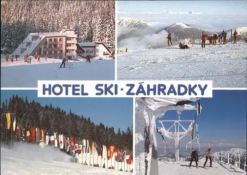 Zahradky Hotel Ski Skipiste Sessellift Skirennen Wintersportplatz