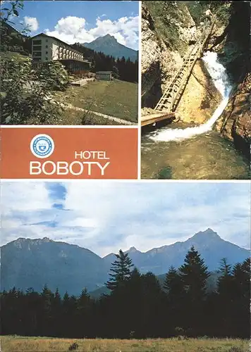 Terchova Hotel Boboty Mala Fatra Kleine Fatra Wasserfall Panorama Gebirge