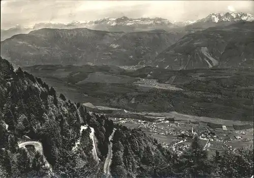 Kaltern Caldaro Passo dello Mendola Lago di Caldaro Mendelpass Blick auf Kalterersee Kat. Kaltern am See Suedtirol