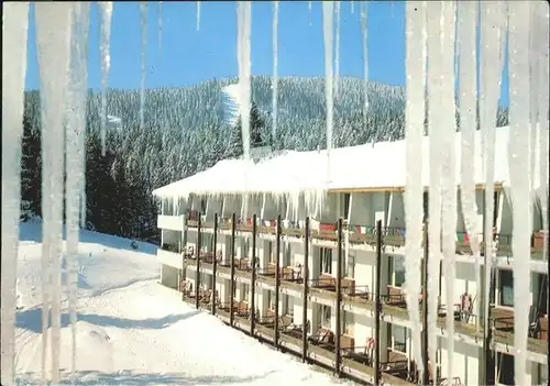 Pamporovo Hotel Panorama im Winter Eiszapfen / Bulgarien /