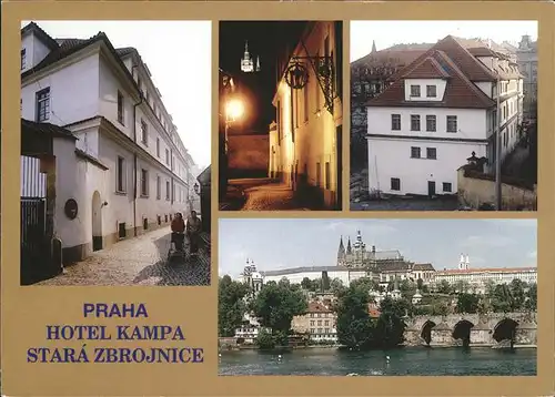 Praha Prahy Prague Hotel Kampa Burg Moldau Bruecke Kat. Praha