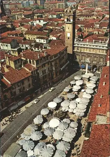 Verona Italia Gemuesemarkt Fliegeraufnahme Kat. 