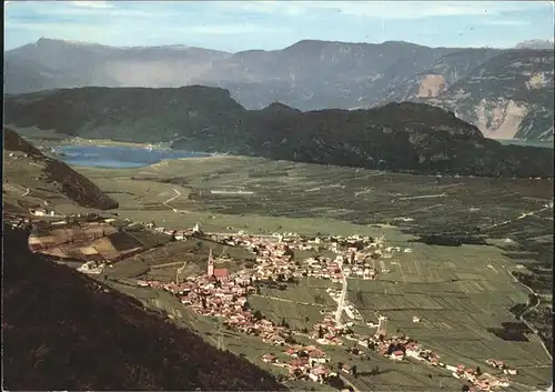 Bozen Suedtirol Etschtal mit Kalterer See Kat. Bozen Suedtirol