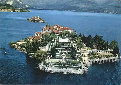 Isola Bella Lago Maggiore e Isola Pescatori Fliegeraufnahme Kat. Italien