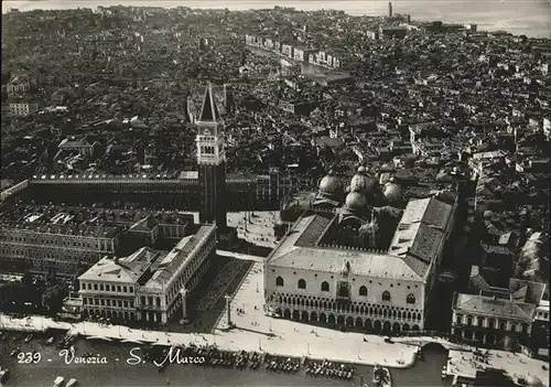 Venezia Venedig San Marco Fliegeraufnahme Kat. 