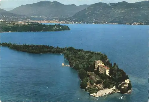 Lago di Garda Isola Garda Fliegeraufnahme Kat. Italien