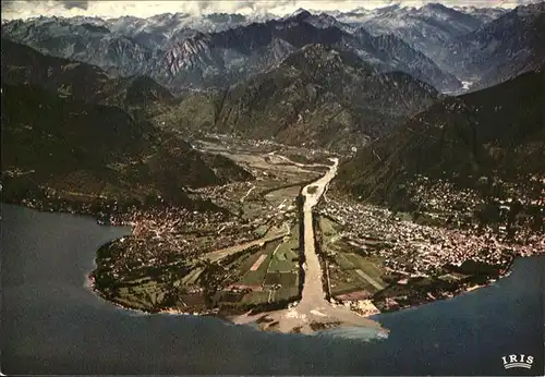 Lago Maggiore Ascona Locarno Monte Bre Cardada Fliegeraufnahme Kat. Italien