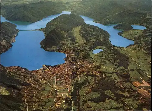 Lago di Lugano Panorama aereo Kat. Italien