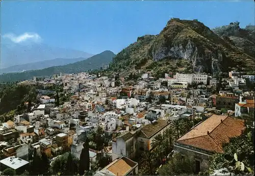 Taormina Sizilien Panorama Fliegeraufnahme Kat. 