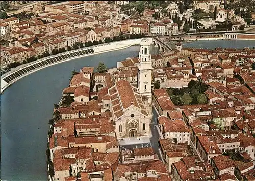 Verona Italia Veduta aerea con vista del Duomo Kat. 