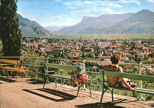 Meran Tappeinerweg Blick gegen Penegal Kat. Italien