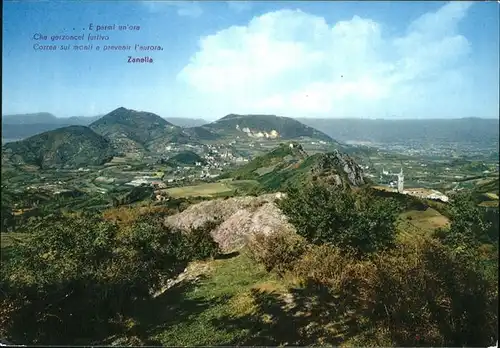 Colli Euganei Panorama verso il Monte della Madonna Kat. Italien