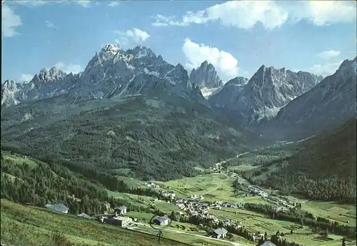 Moso Sesto mit Dolomiten Fliegeraufnahme Kat. Italien