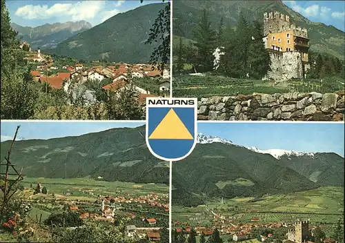 Naturns Merano Panorama mit Burg Kat. Italien